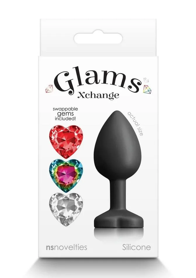 Male Sex Toys Glams Glams Xchange Heart Silicone Anal Plug