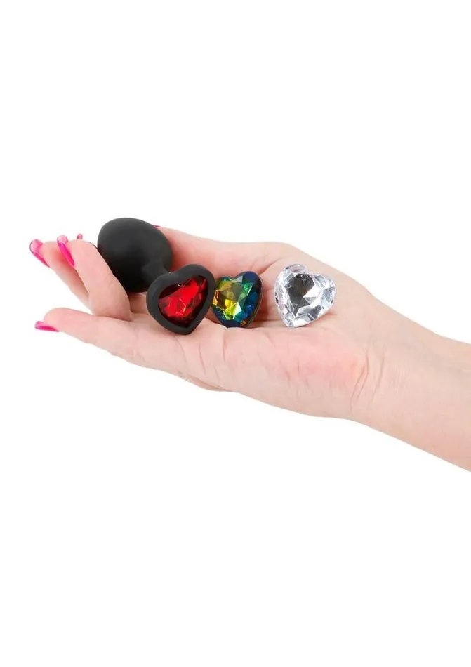 Male Sex Toys Glams Glams Xchange Heart Silicone Anal Plug