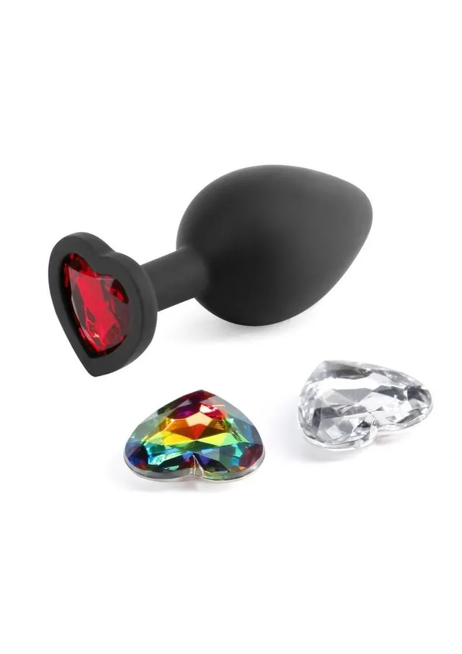 Male Sex Toys Glams Glams Xchange Heart Silicone Anal Plug