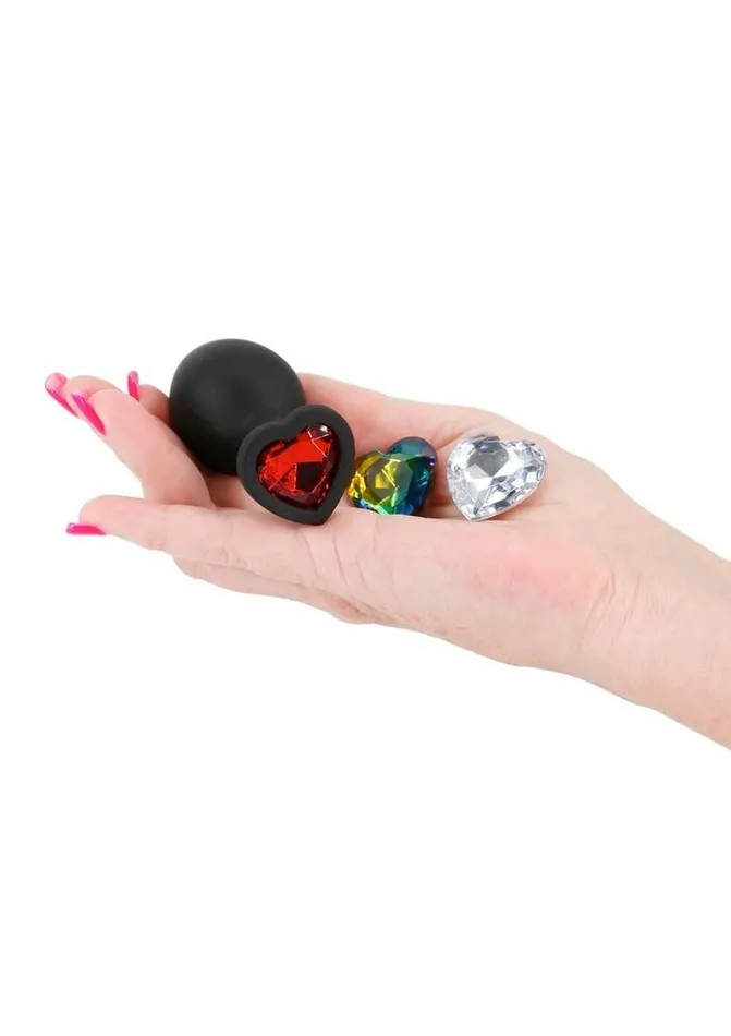 Male Sex Toys Glams Glams Xchange Heart Silicone Anal Plug