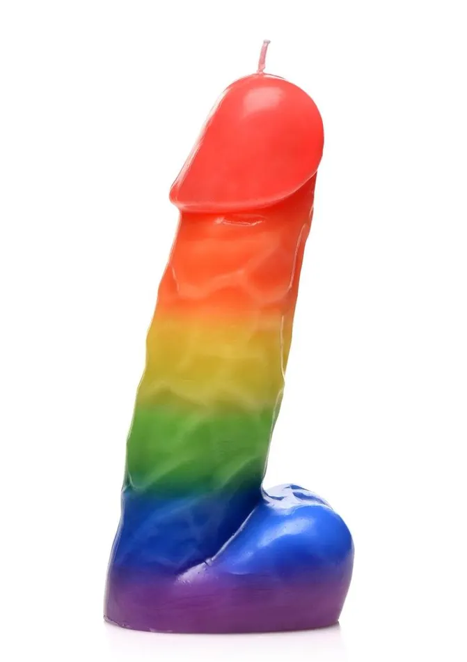 Male Sex Toys Master Series Master Series Pride Pecker Rainbow Drip Candle Male Sex Toys Master Series Master Series Pride Pecker Rainbow Drip Candle