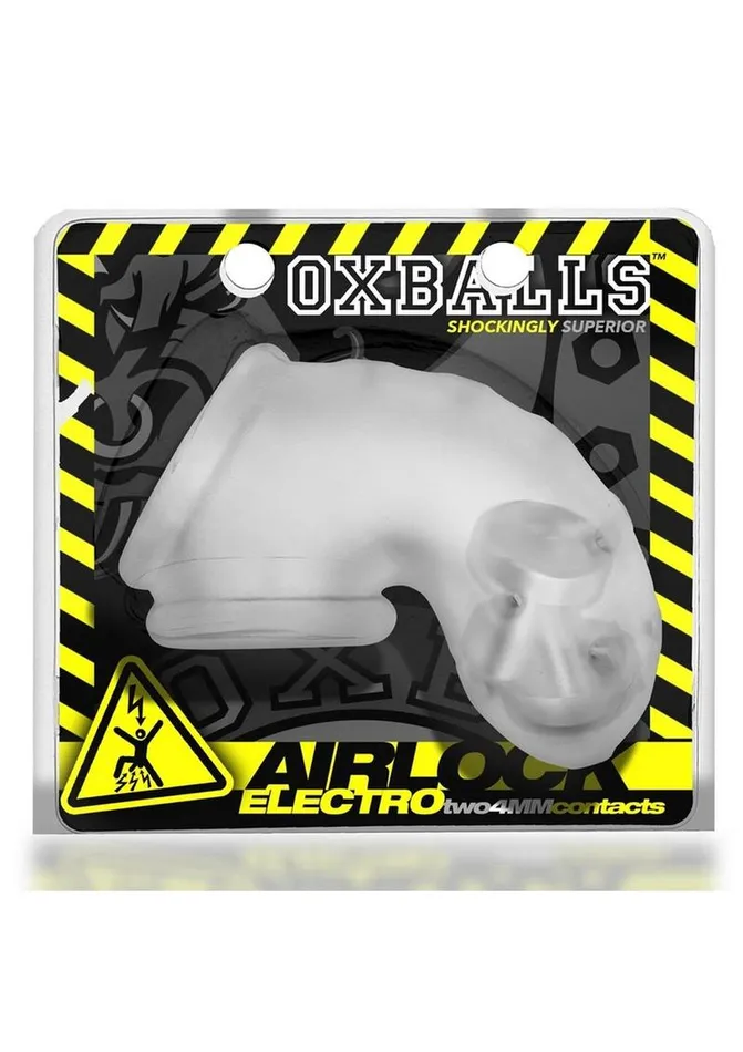 Male Sex Toys Oxballs Airlock Electro AirLite Vented Silicone Chastity