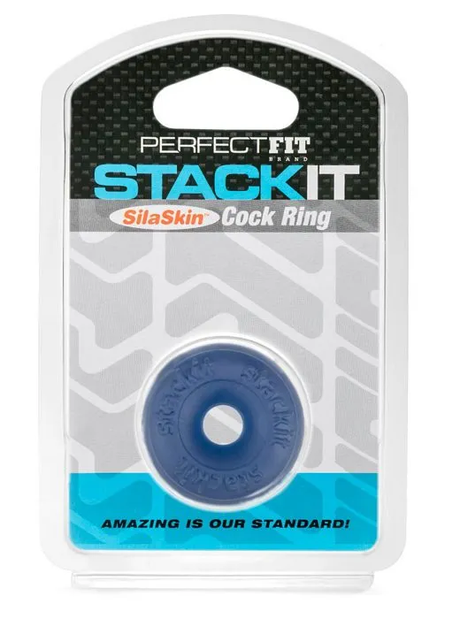 Male Sex Toys Perfect Fit Perfect Fit Stackit Cock Ring Blue