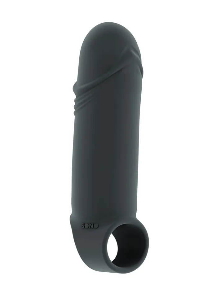 Male Sex Toys Shots Sono Sono No35 Stretchy Thick Penis Extension Grey