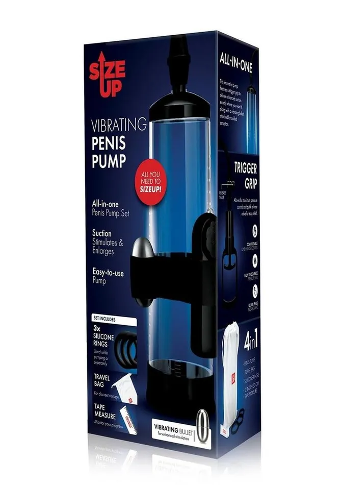 Male Sex Toys Size Up Size Up Vibrating Trigger Penis Pump