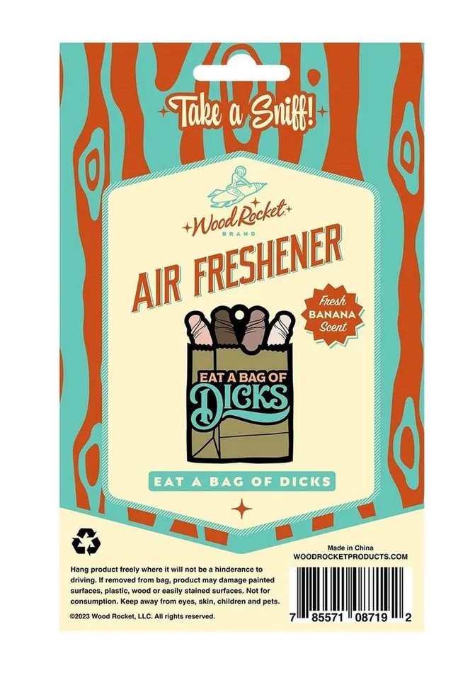 Male Sex Toys WoodRocket Eat A Bag Of Dicks Air Freshener