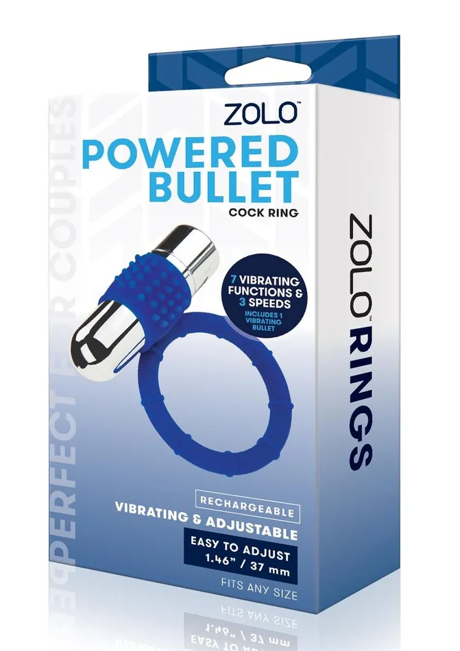 Male Sex Toys ZOLO Rechargeable Vibrating Silicone Cock Ring Zolo