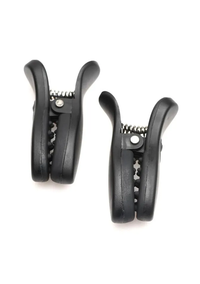 Master Series Male Sex Toys Master Series Dark Grip Vibrating Nipple Clamps