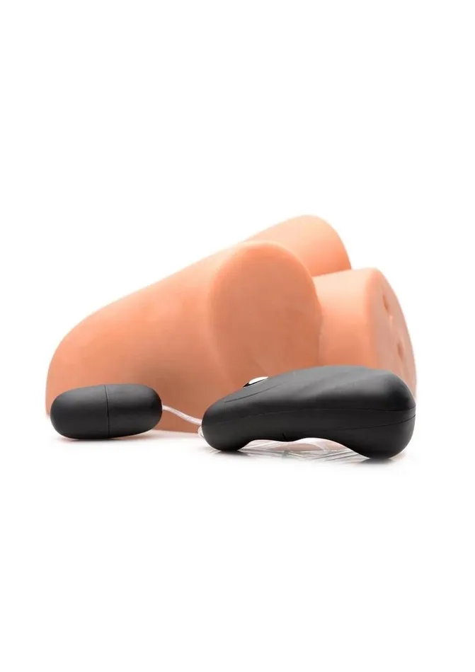 Mistress Bella Vibrating Bioskin Jackhammer Stroker Pussy and Ass Mistress Male Sex Toys