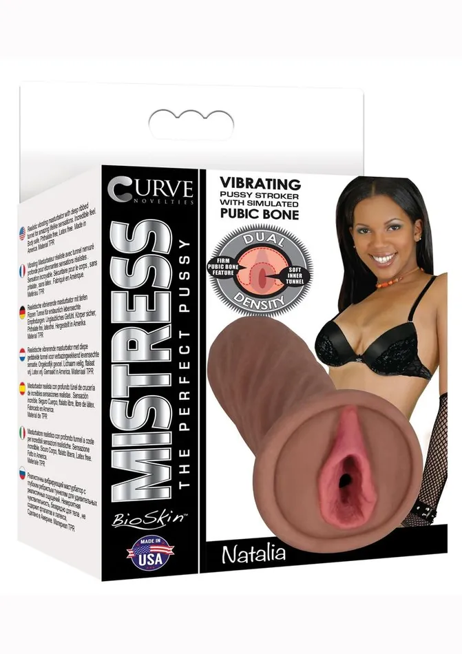 Mistress Natalia Vibrating Bioskin Dual Density Stroker Pussy Mistress Male Sex Toys