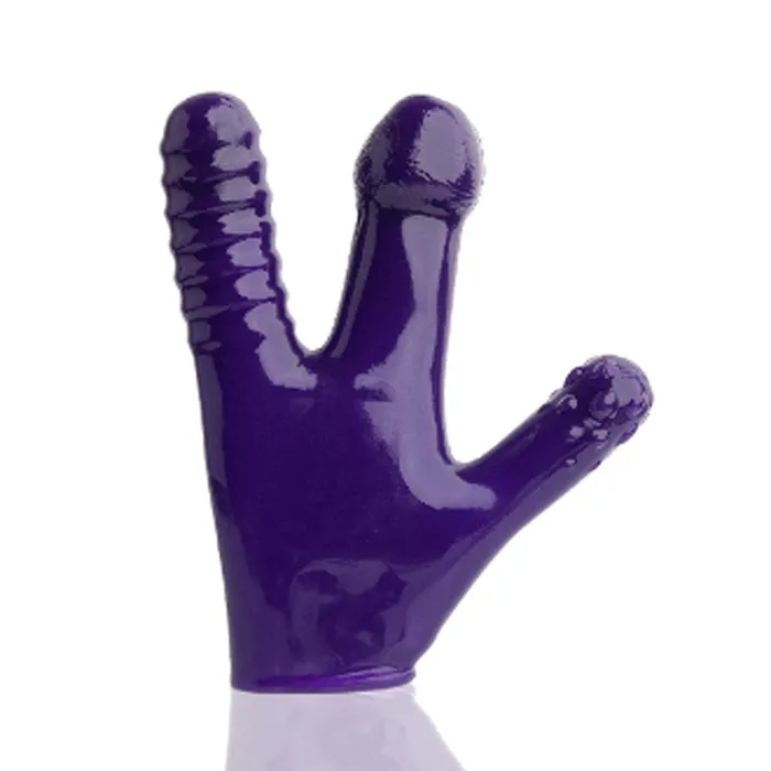 Ox Balls Claw Textured Glove Eggplant Male Sex Toys