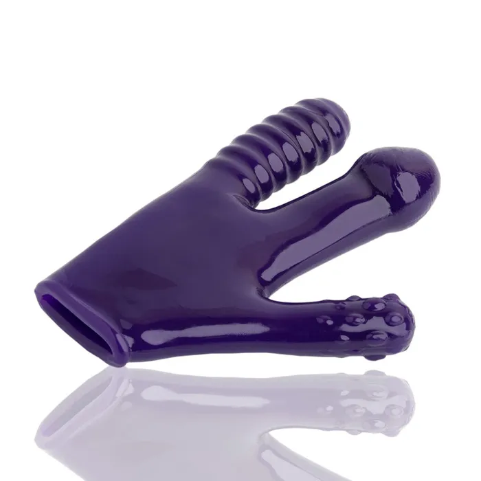 Ox Balls Claw Textured Glove Eggplant Male Sex Toys