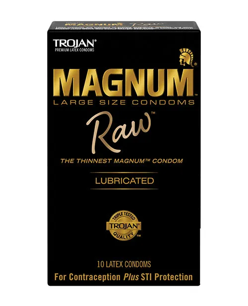 Paradise Marketing Male Sex Toys Trojan Magnum Raw Condoms Pack of 10