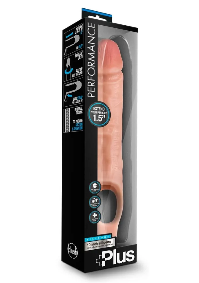 Performance Plus Silicone Cock Sheath Penis Extender Performance Plus Male Sex Toys