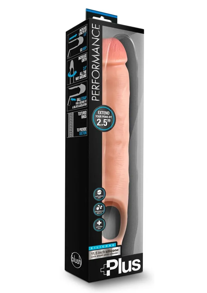 Performance Plus Silicone Cock Sheath Penis Extender Performance Plus Male Sex Toys