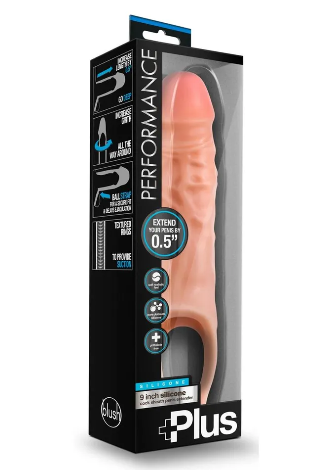 Performance Plus Silicone Cock Sheath Penis Extender Performance Plus Male Sex Toys