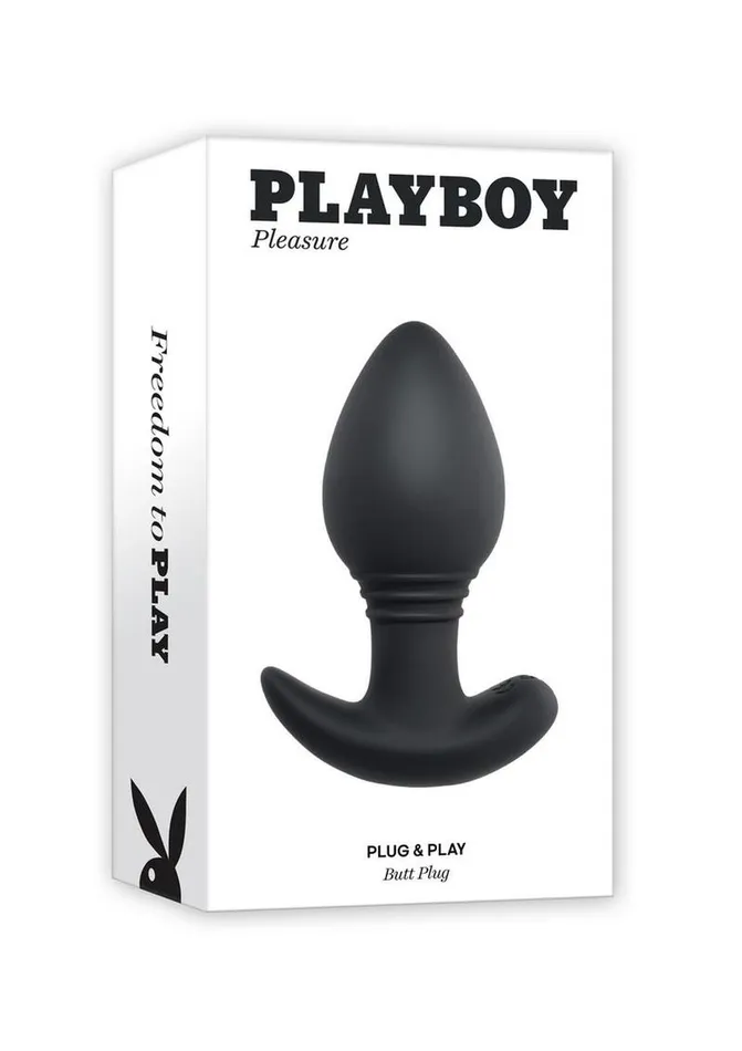 Playboy Male Sex Toys Playboy Plug and Play Rechargeable Silicone Vibrating Anal Plug with Remote Control