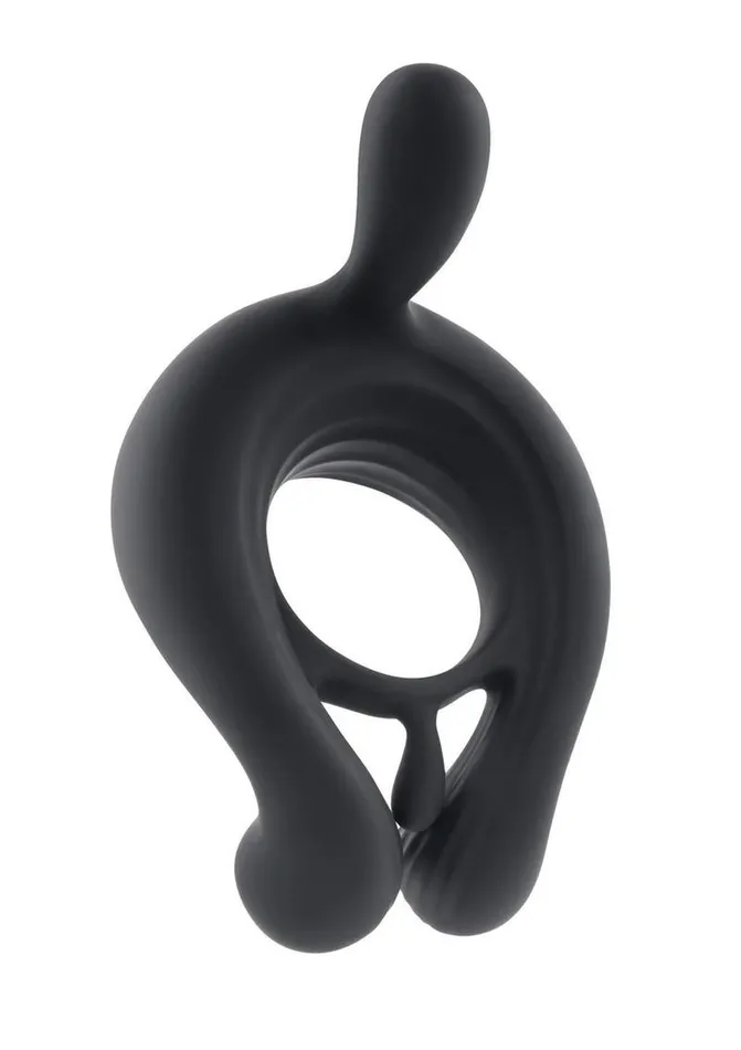 Playboy Triple Play Rechargeable Silicone Cock Ring with Remote Control Playboy Male Sex Toys