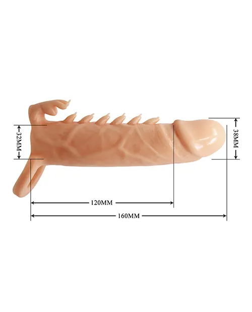 Pretty Love Emmitt 63 Penis Sleeve Ivory Liaoyang Baile Health Care Produ Male Sex Toys