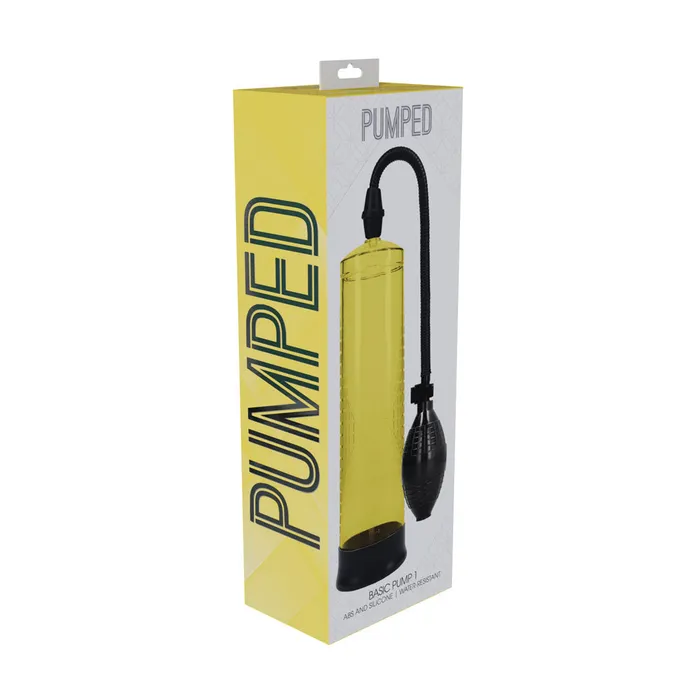 PUMPED Basic Pump 1 Yellow Penis Pump Shots Toys Male Sex Toys PUMPED Basic Pump 1 Yellow Penis Pump Shots Toys Male Sex Toys