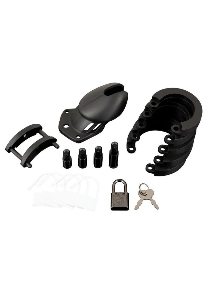 Silicone Chastity Cage Blue Line CandB Gear Male Sex Toys