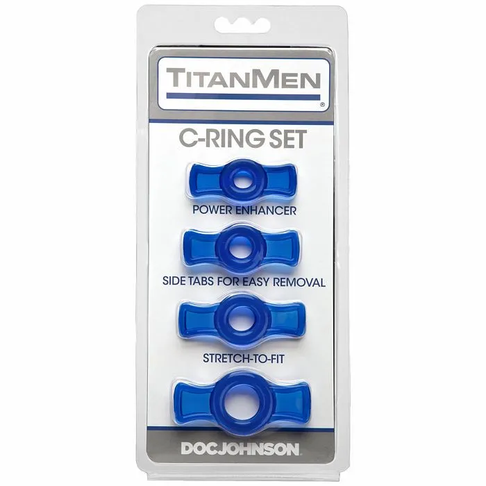 TitanMen Male Sex Toys Titanmen Tools Cock Ring Set Blue