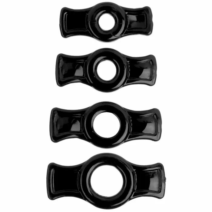 Titanmen Tools Cock Ring Set Black TitanMen Male Sex Toys