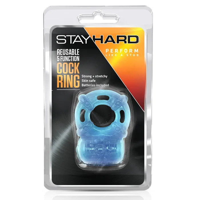 Vibrating Cockring Blue 5 Function Blush Novelties Vibrators