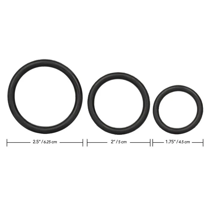 CalExotics Male Sex Toys Rubber Ring Set 3 Pieces CalExotics Male Sex Toys Rubber Ring Set 3 Pieces