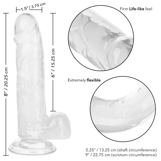 California Exotic Novelties Size Queen 6in Clear Dildos