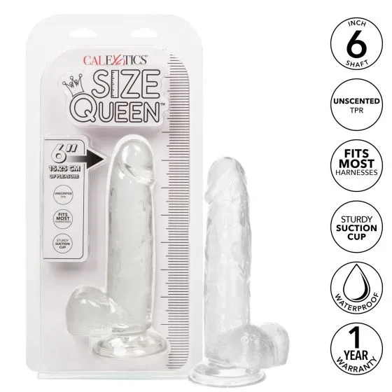 California Exotic Novelties Size Queen 6in Clear Dildos