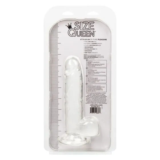 California Exotic Novelties Size Queen 6in Clear Dildos