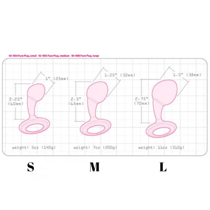 ENT Male Sex Toys Njoy Pure Stainless Steel Anal Plug Large