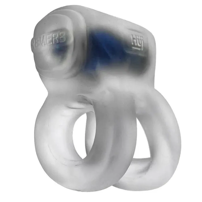 Hunkyjunk Revhammer Vibrating cock Ring Clear DUS Couples