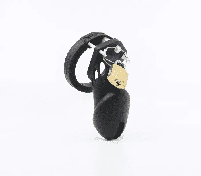 LOVE IN LEATHER Male Sex Toys Love In Leather Silicone Male Chastity Cage Black And Long Length LOVE IN LEATHER Male Sex Toys Love In Leather Silicone Male Chastity Cage Black And Long Length