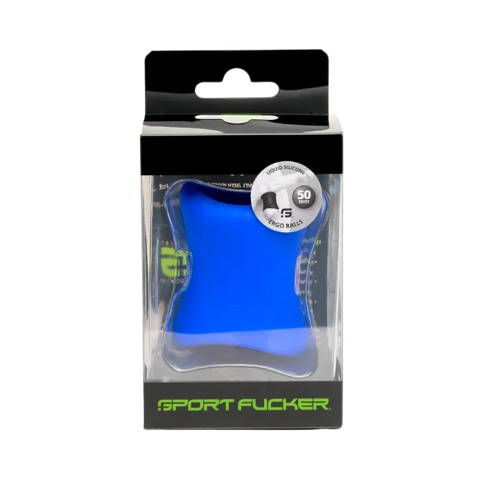 Male Sex Toys DUS Ergo Balls Cock Ring Blue 50mm