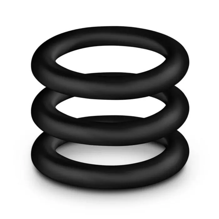 Male Sex Toys Performance VS2 Silicone Penis Ring Set Small Black 3 Pieces Blush Novelties Male Sex Toys Performance VS2 Silicone Penis Ring Set Small Black 3 Pieces Blush Novelties