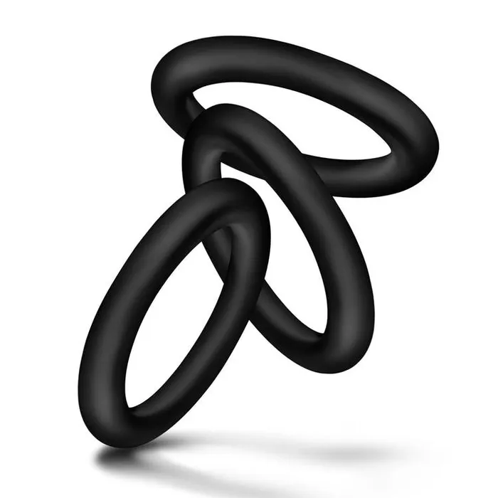 Male Sex Toys Performance VS2 Silicone Penis Ring Set Small Black 3 Pieces Blush Novelties Male Sex Toys Performance VS2 Silicone Penis Ring Set Small Black 3 Pieces Blush Novelties