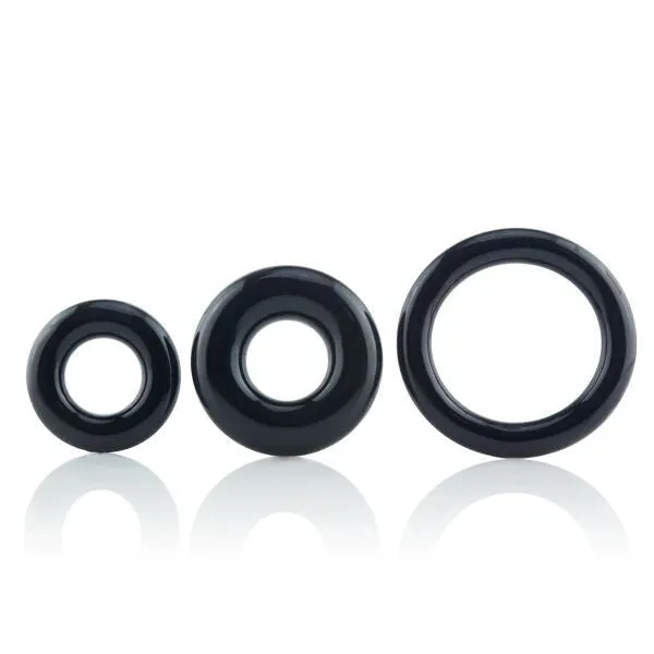 Male Sex Toys Screaming O Screaming O Ring O Cock Ring Set Black 3 Pieces