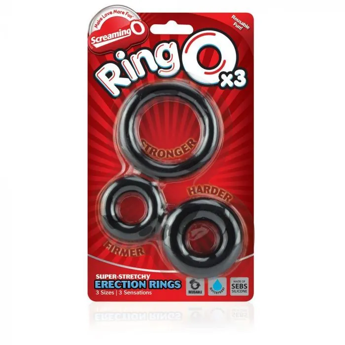 Male Sex Toys Screaming O Screaming O Ring O Cock Ring Set Black 3 Pieces Male Sex Toys Screaming O Screaming O Ring O Cock Ring Set Black 3 Pieces