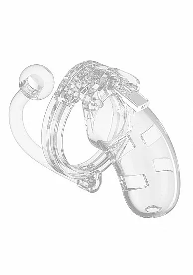 Male Sex Toys SHOTS AMERICA Mancage Chastity 35in Cage W Plug Model 10 Transparent