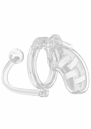 Male Sex Toys SHOTS AMERICA Mancage Chastity 35in Cage W Plug Model 10 Transparent