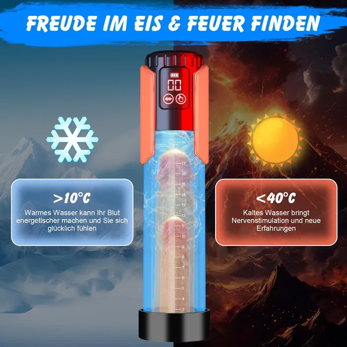 Male Sex Toys xeoxhoneyde Penis Pumpe mit 5 Saugstufen 100 Wasserdicht Penis Extender
