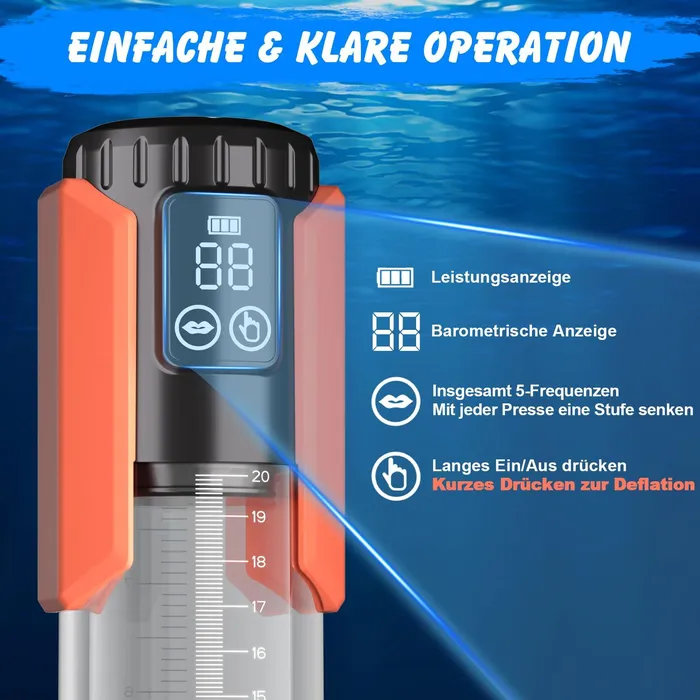 Male Sex Toys xeoxhoneyde Penis Pumpe mit 5 Saugstufen 100 Wasserdicht Penis Extender