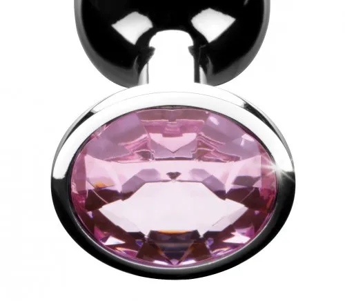 Male Sex Toys XR Brands Booty Sparks Pink Gem Medium Anal Plug