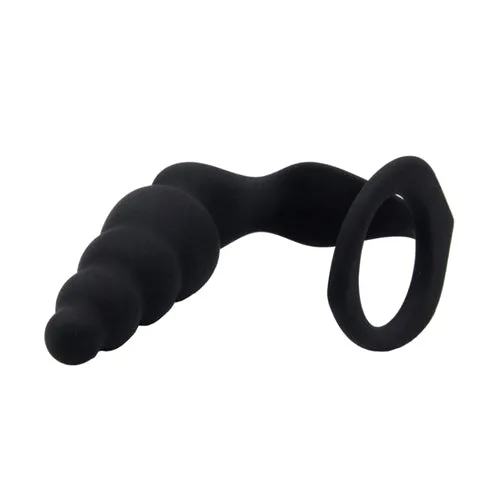 OEM Male Sex Toys Spiral Butt Plug with Cock Ring