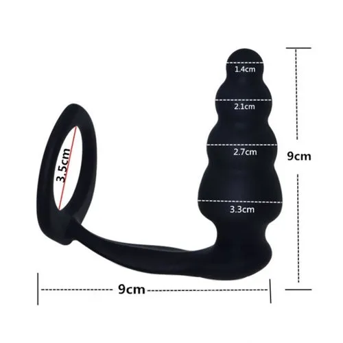 OEM Male Sex Toys Spiral Butt Plug with Cock Ring