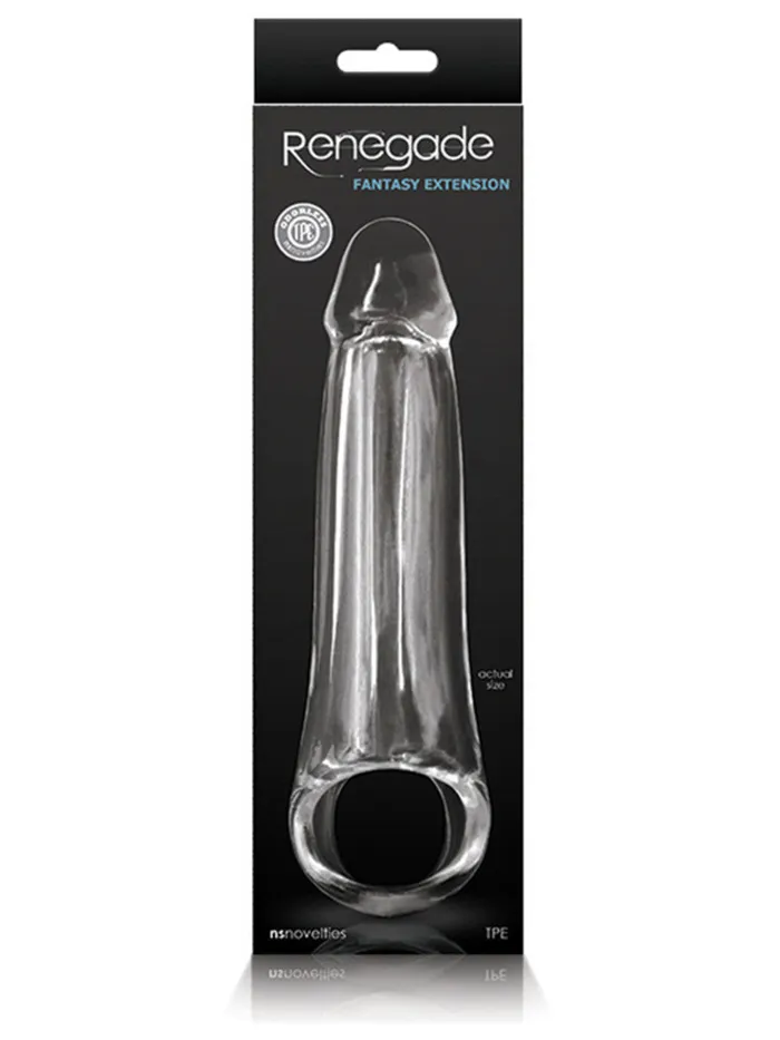 RENEGADE Male Sex Toys RENEGADE FANTASY EXTENSION MEDIUM CLEAR