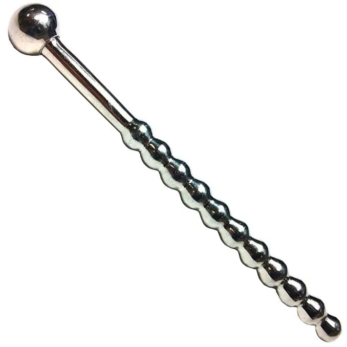 Rouge Male Sex Toys Rouge Stainless Steel Beaded Urethral Sound With Stopper