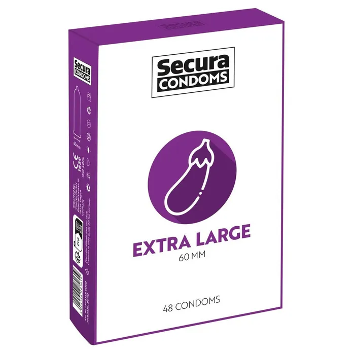 Secura Extra Large Condoms 48 Pack Secura Condoms Male Sex Toys
